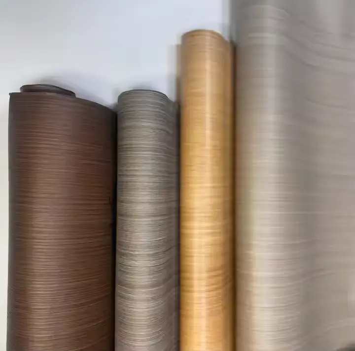 PVC dekoratīvā plēves koka graudu krāsa PVC folija durvīm