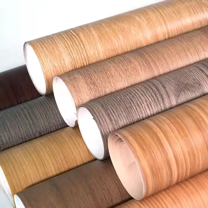 Koka efekts PVC PET PP dekoratīvā virtuves vinila plēve